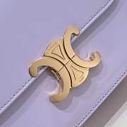 Bagsaaa Celine Teen Triomphe Bag In Shiny Calfskin Light Purple - 18.5 X 13.5 X 7 CM - 4