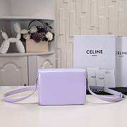 Bagsaaa Celine Teen Triomphe Bag In Shiny Calfskin Light Purple - 18.5 X 13.5 X 7 CM - 2