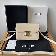 Bagsaaa Celine Teen Triomphe Bag In Shiny Calfskin Beige - 18.5 X 13.5 X 7 CM - 1