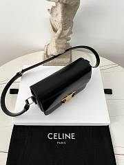 Bagsaaa Celine Teen Triomphe Bag In Shiny Calfskin Black - 18.5 X 13.5 X 7 CM - 4