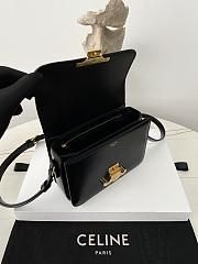 Bagsaaa Celine Teen Triomphe Bag In Shiny Calfskin Black - 18.5 X 13.5 X 7 CM - 2