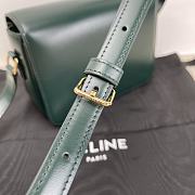 Bagsaaa Celine Teen Triomphe Bag In Shiny Calfskin Amazone Green - 18.5 X 13.5 X 7 CM - 4