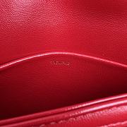 Bagsaaa Celine Teen Triomphe Bag In Shiny Calfskin Red - 18.5 X 13.5 X 7 CM - 2