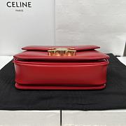 Bagsaaa Celine Teen Triomphe Bag In Shiny Calfskin Red - 18.5 X 13.5 X 7 CM - 3