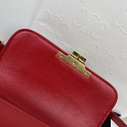 Bagsaaa Celine Teen Triomphe Bag In Shiny Calfskin Red - 18.5 X 13.5 X 7 CM - 5