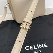 Bagsaaa Celine Teen Triomphe Bag In Shiny Calfskin Light Stone - 18.5 X 13.5 X 7 CM - 5