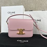 Bagsaaa Celine Teen Triomphe Bag In Shiny Calfskin Pink - 18.5 X 13.5 X 7 CM - 1