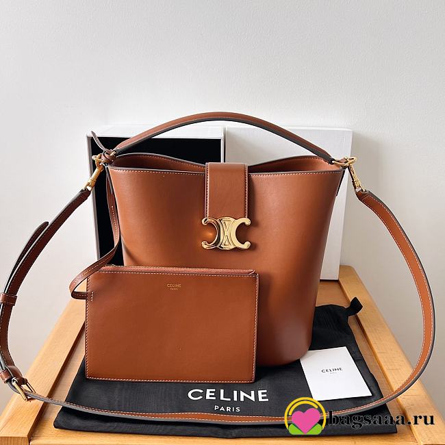 Bagsaaa Celine Medium Louise Bag In Smooth Calfskin Brown - 23.5 X 24 X 16 CM - 1