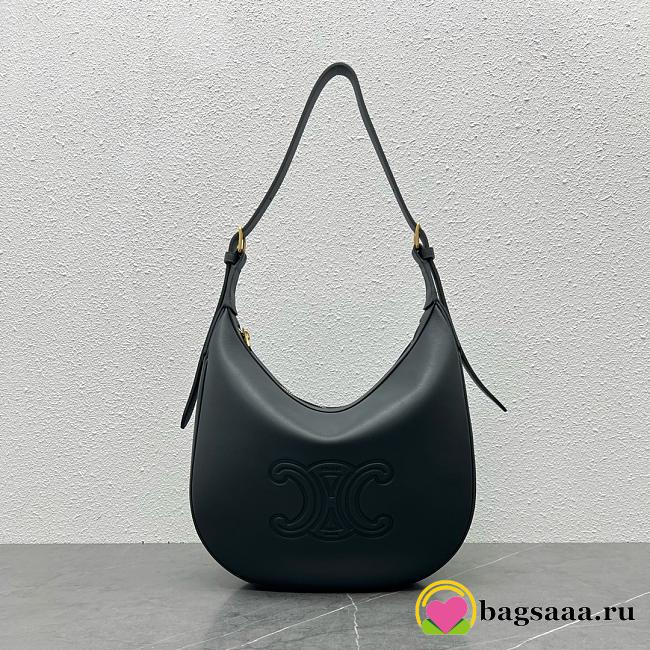 Bagsaaa Celine Medium Heloïse Bag Cuir Triomphe In Supple Calfskin Black - 30 X 28.5 X 8 CM - 1