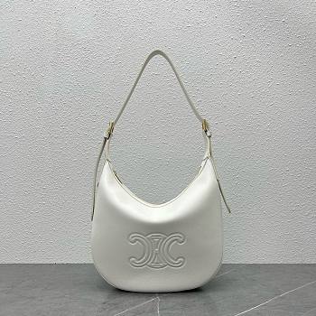 Bagsaaa Celine Medium Heloïse Bag Cuir Triomphe In Supple Calfskin White - 30 X 28.5 X 8 CM