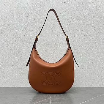 Bagsaaa Celine Medium Heloïse Bag Cuir Triomphe In Supple Calfskin Brown - 30 X 28.5 X 8 CM