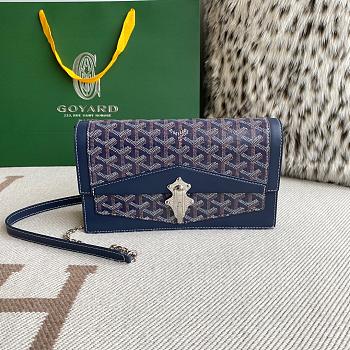 Bagsaaa Goyard Duchesse Marie-Caroline Bag Navy Blue - 25x15x6.5