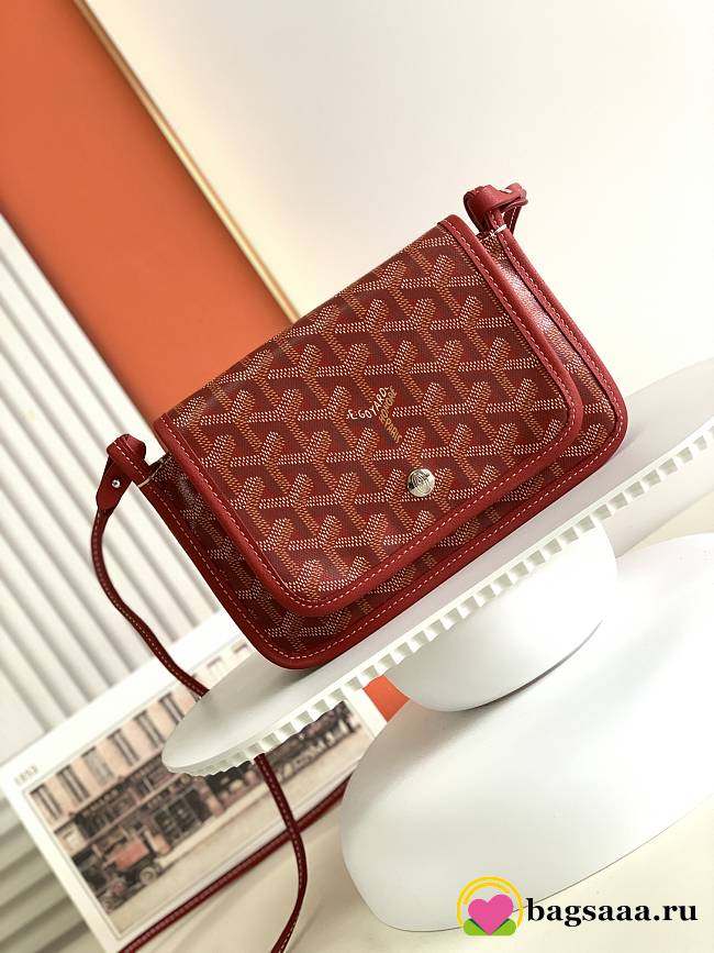 Bagsaaa Goyard Plumet Pocket Wallet Red - 14 x 2.5 x 20.5 cm - 1