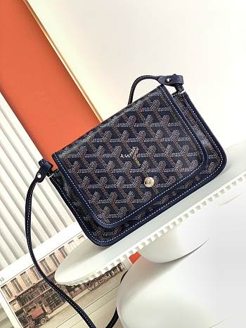 Bagsaaa Goyard Plumet Pocket Wallet Navy Blue - 14 x 2.5 x 20.5 cm