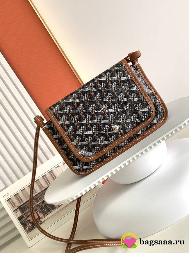 Bagsaaa Goyard Plumet Pocket Wallet Black & Tan - 14 x 2.5 x 20.5 cm - 1