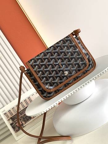 Bagsaaa Goyard Plumet Pocket Wallet Black & Tan - 14 x 2.5 x 20.5 cm