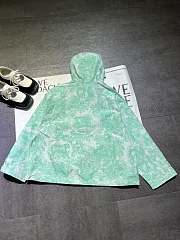 Bagsaaa Dioriviera Hooded Anorak White and Aquamarina Technical Taffeta Jacquard with Toile de Jouy Sauvage Motif - 5