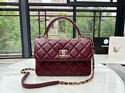 Bagsaaa Chanel Trendy CC Burgundy Gold Hardware 25cm - 1