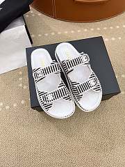 Chanel Stripes White & Black Sandals - 1