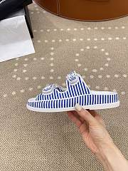 Chanel Stripes White & Blue Sandals - 4