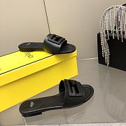 Bagsaaa Fendi Baguette Black leather slides - 4