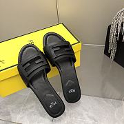 Bagsaaa Fendi Baguette Black leather slides - 3