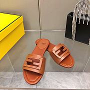 Bagsaaa Fendi Baguette Brown leather slides - 5