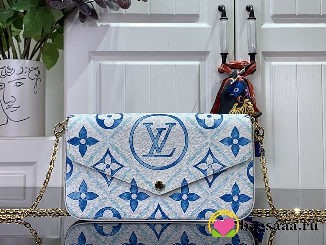 Bagsaaa Louis Vuitton M11459 New Pochette Félicie Bag Lagoon Blue - 21 x 12 x 3 cm - 1