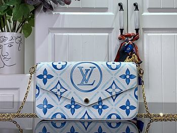 Bagsaaa Louis Vuitton M11459 New Pochette Félicie Bag Lagoon Blue - 21 x 12 x 3 cm