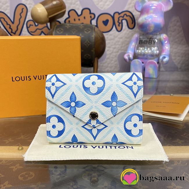 Bagsaaa Louis Vuitton M83623 Victorine Wallet Lagoon blue - 12 x 9.5 x 2.5 cm - 1