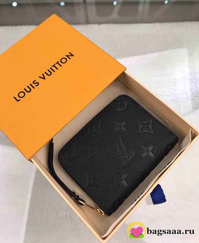 Bagsaaa Louis Vuitton M60574 Zippy Coin Purse Black - 11 x 8.5 x 2 cm - 1