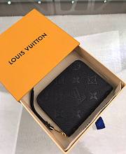 Bagsaaa Louis Vuitton M60574 Zippy Coin Purse Black - 11 x 8.5 x 2 cm - 1