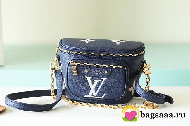 Bagsaaa Louis Vuitton M85636 Mini Bumbag Navy Blue - 17 x 12 x 9.5 cm - 1