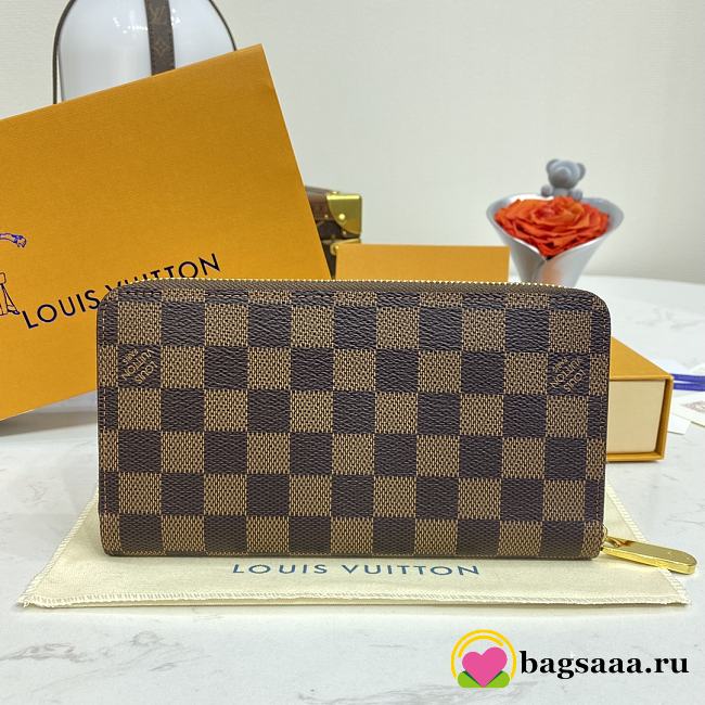 Bagsaaa Louis Vuitton N41661 Zippy Wallet Brown Inside - 19.5 x 10.5 x 2.5 cm - 1