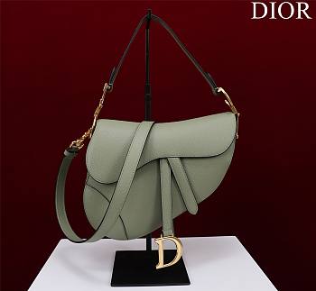 Bagsaaa Dior Saddle Bag with Strap Cedar Green Grained Calfskin - 25.5 x 20 x 6.5 cm