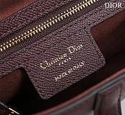 Bagsaaa Dior Saddle Bag with Strap Burgundy Grained Calfskin - 25.5 x 20 x 6.5 cm - 3