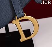 Bagsaaa Dior Saddle Bag with Strap Navy Blue Grained Calfskin - 25.5 x 20 x 6.5 cm - 4