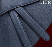 Bagsaaa Dior Saddle Bag with Strap Navy Blue Grained Calfskin - 25.5 x 20 x 6.5 cm - 2