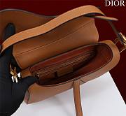 Bagsaaa Dior Saddle Bag with Strap Brown Grained Calfskin - 25.5 x 20 x 6.5 cm - 4