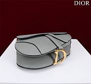 Bagsaaa Dior Saddle Bag with Strap Gray Grained Calfskin - 25.5 x 20 x 6.5 cm - 5