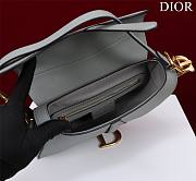 Bagsaaa Dior Saddle Bag with Strap Gray Grained Calfskin - 25.5 x 20 x 6.5 cm - 4