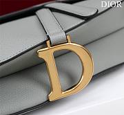 Bagsaaa Dior Saddle Bag with Strap Gray Grained Calfskin - 25.5 x 20 x 6.5 cm - 3