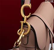 Bagsaaa Dior Saddle Bag with Strap Powder Pink Grained Calfskin - 25.5 x 20 x 6.5 cm - 4