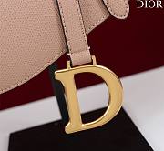 Bagsaaa Dior Saddle Bag with Strap Powder Pink Grained Calfskin - 25.5 x 20 x 6.5 cm - 5