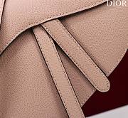 Bagsaaa Dior Saddle Bag with Strap Powder Pink Grained Calfskin - 25.5 x 20 x 6.5 cm - 3