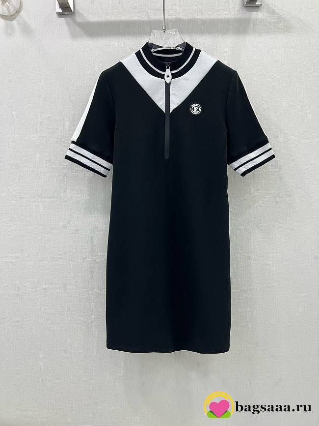 Bagsaaa LV Graphic Technical Jersey Dress - 1