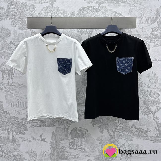 Bagsaaa Louis Vuitton Monogram Pocket T-Shirt - 1