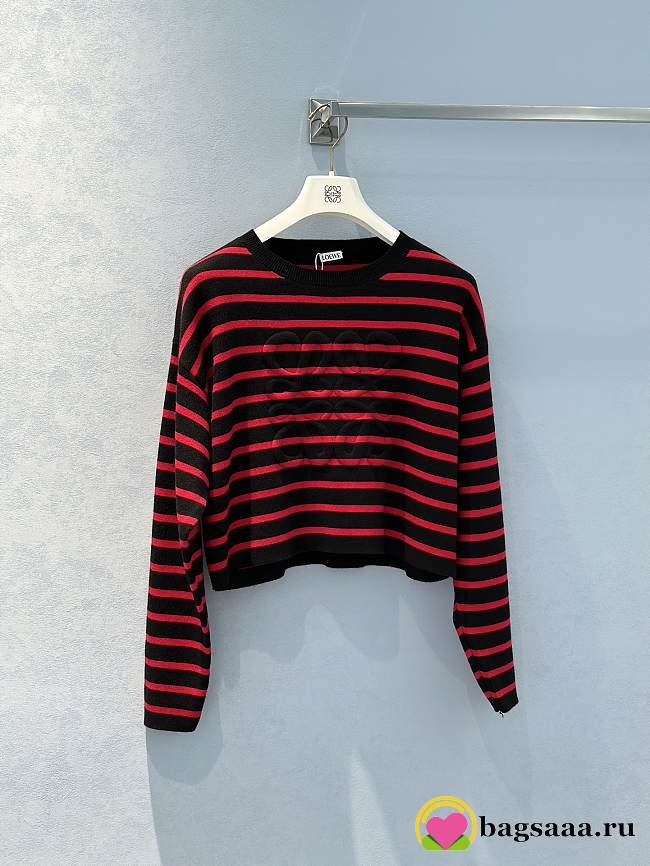 Bagsaaa Loewe Anagram Sweater Red & Black - 1