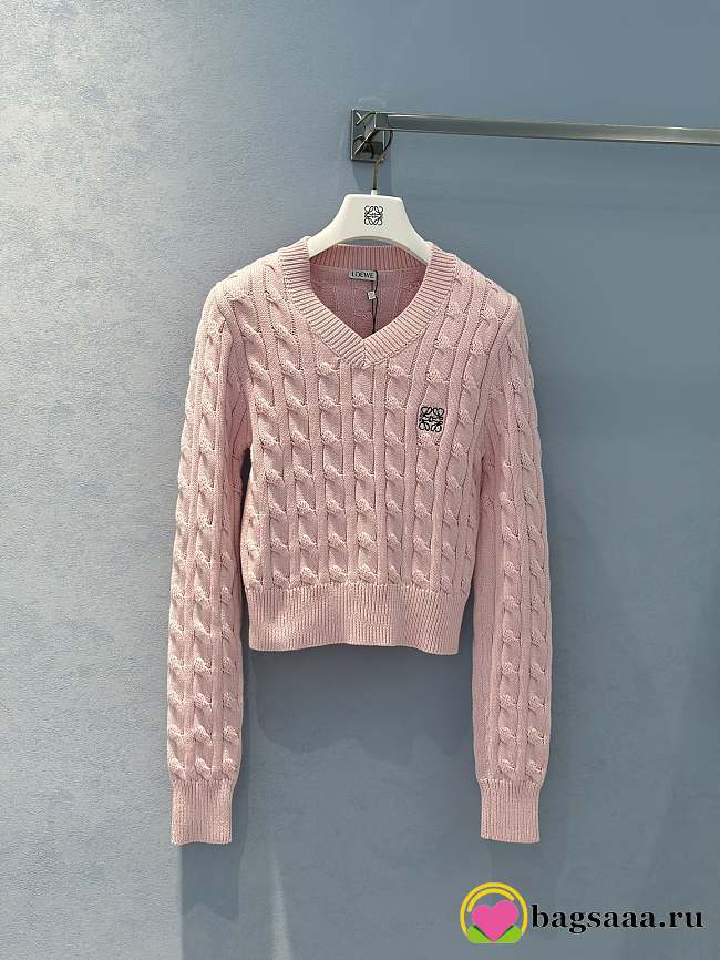 Bagsaaa Loewe Sweater in cotton pink - 1