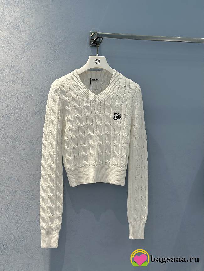 Bagsaaa Loewe Sweater in cotton white - 1